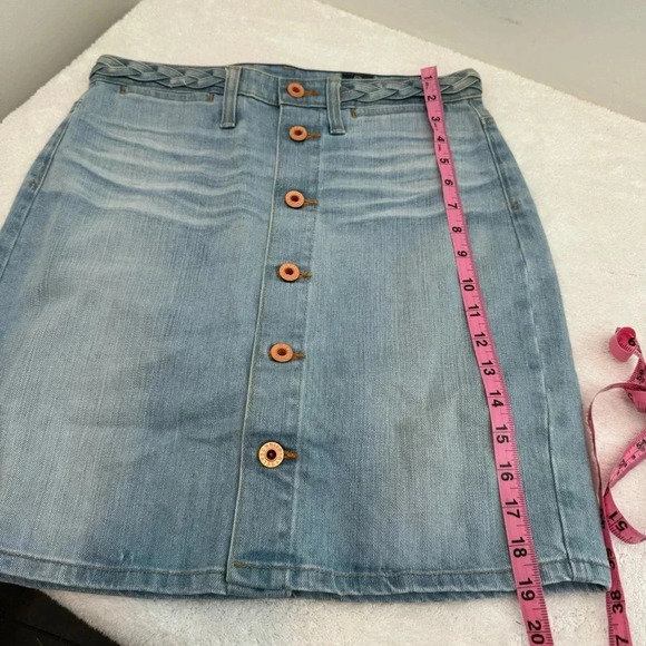 AG ADRIANO GOLDSCHMIED womens Lula braided light wash denim pencil skirt - Picture 12 of 12